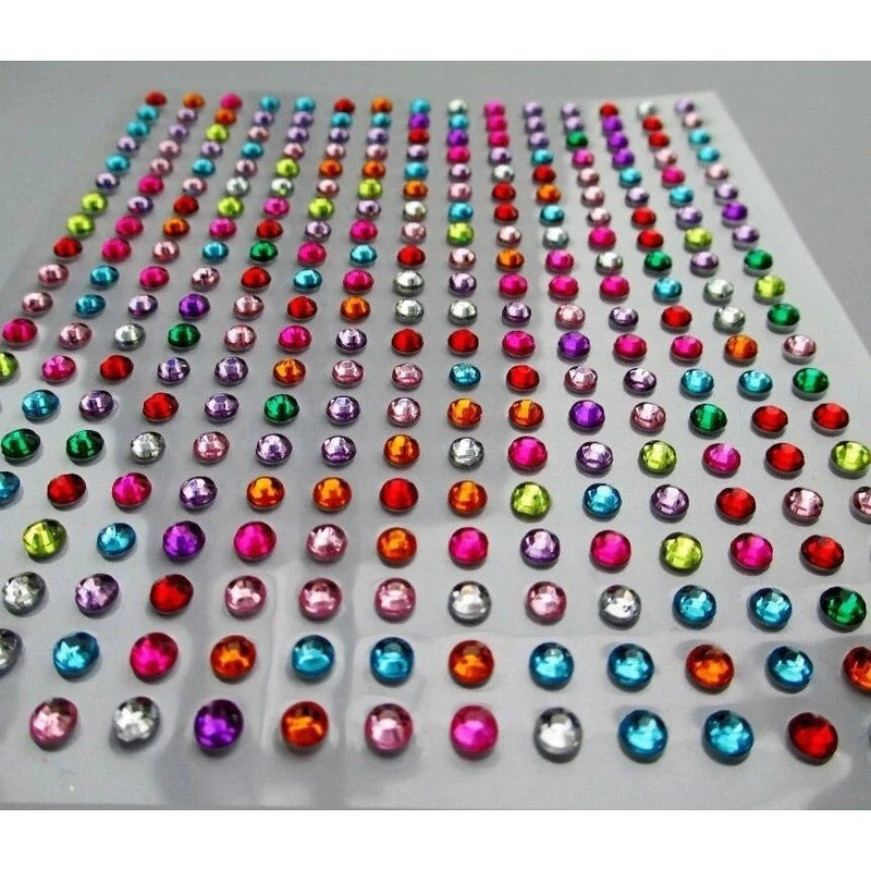 Cartela de Strass Autoadesiva em Resina para Artesanato, Scrapbook, Unhas e Maquiagem - Innovare