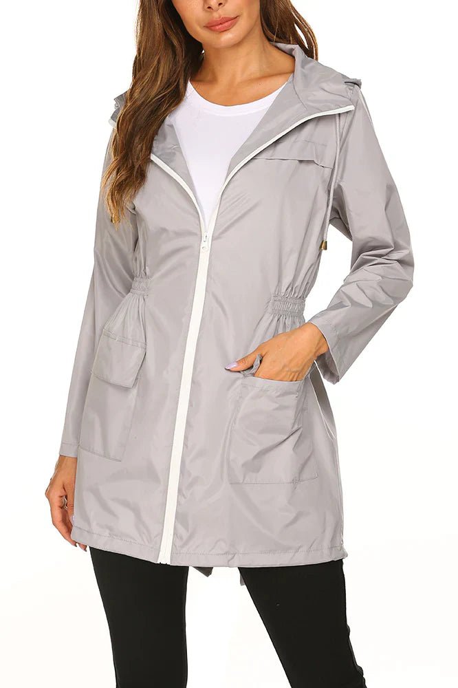 Casaco Corta Vento Impermeável com Capuz TimeLe - Ziora