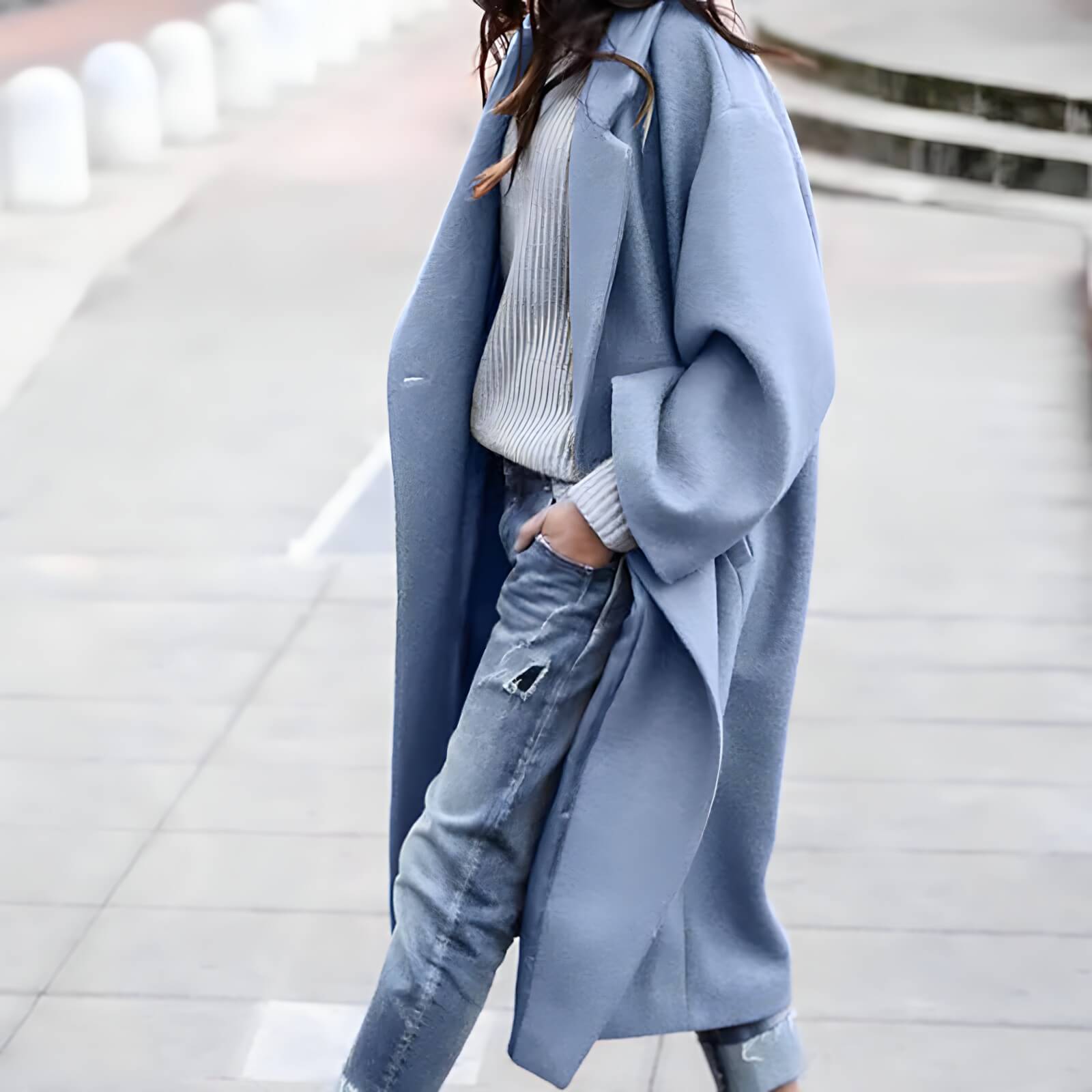 Casaco Feminino Longo de Lã Batida Ondine - Vista Ladies