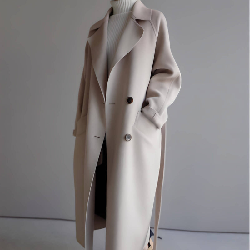 Casaco Feminino Longo de Lã Batida Ribera - Vista Ladies