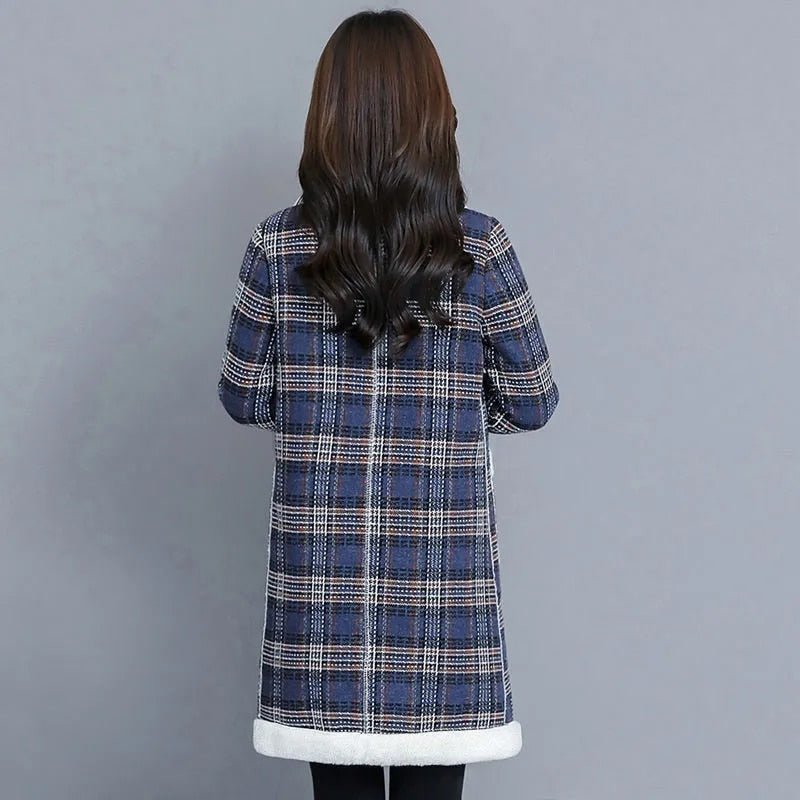 Casaco Feminino Xadrez Forrado em Lã Aspen - Vista Ladies