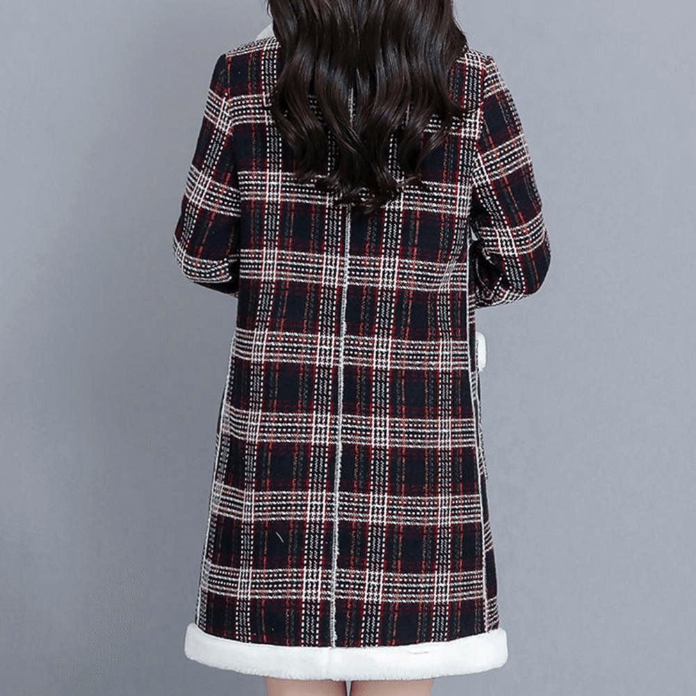 Casaco Feminino Xadrez Forrado em Lã Aspen - Vista Ladies