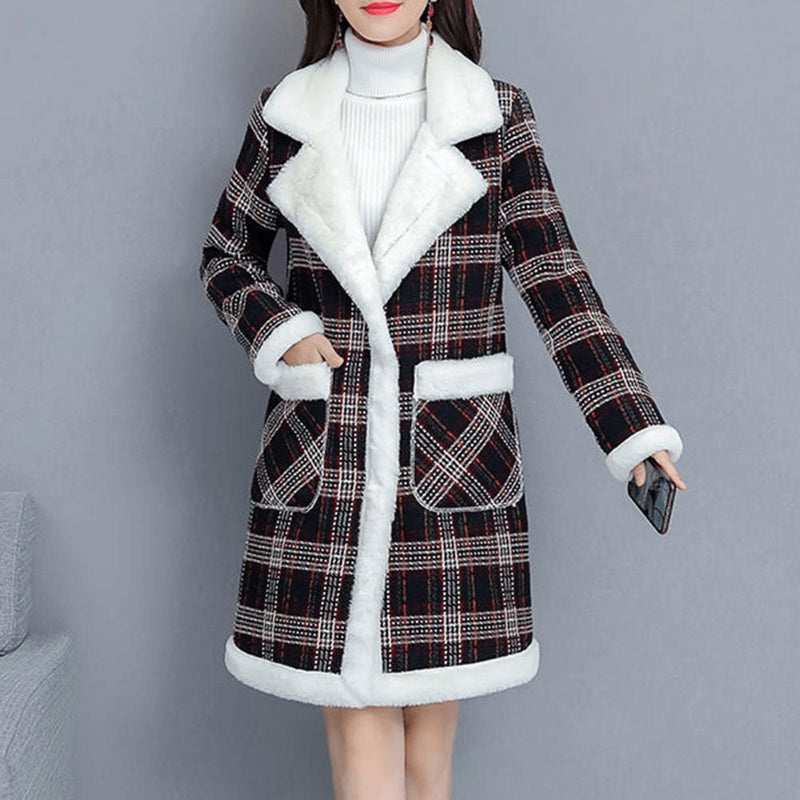 Casaco Feminino Xadrez Forrado em Lã Aspen - Vista Ladies