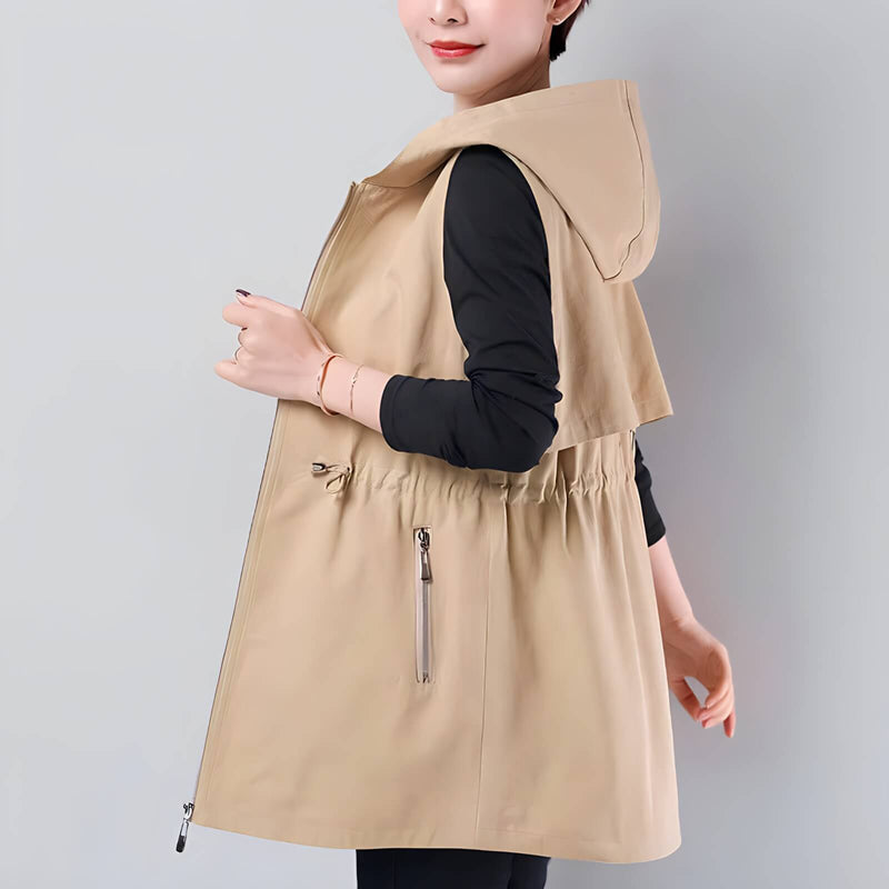 Colete Feminino Com Capuz Olive - Vista Ladies