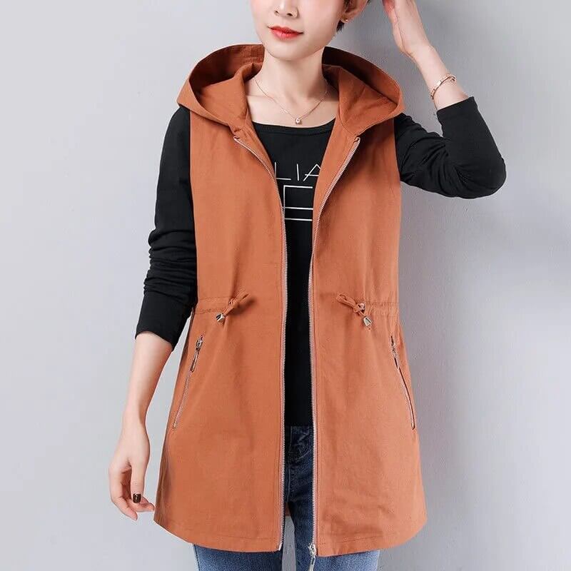 Colete Feminino Com Capuz Olive - Vista Ladies