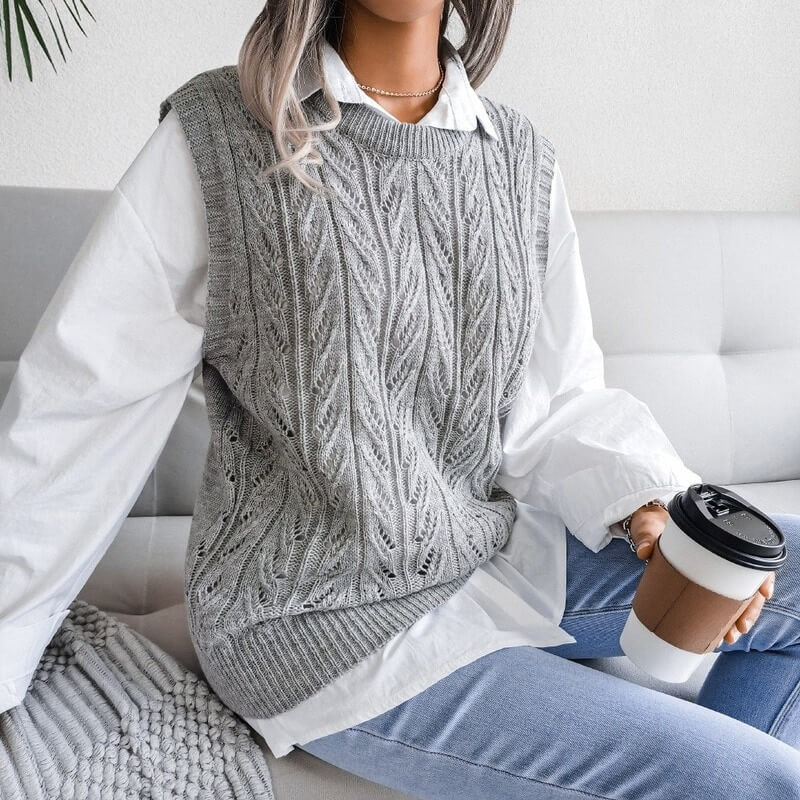 Colete Feminino de Tricot Martine - Vista Ladies