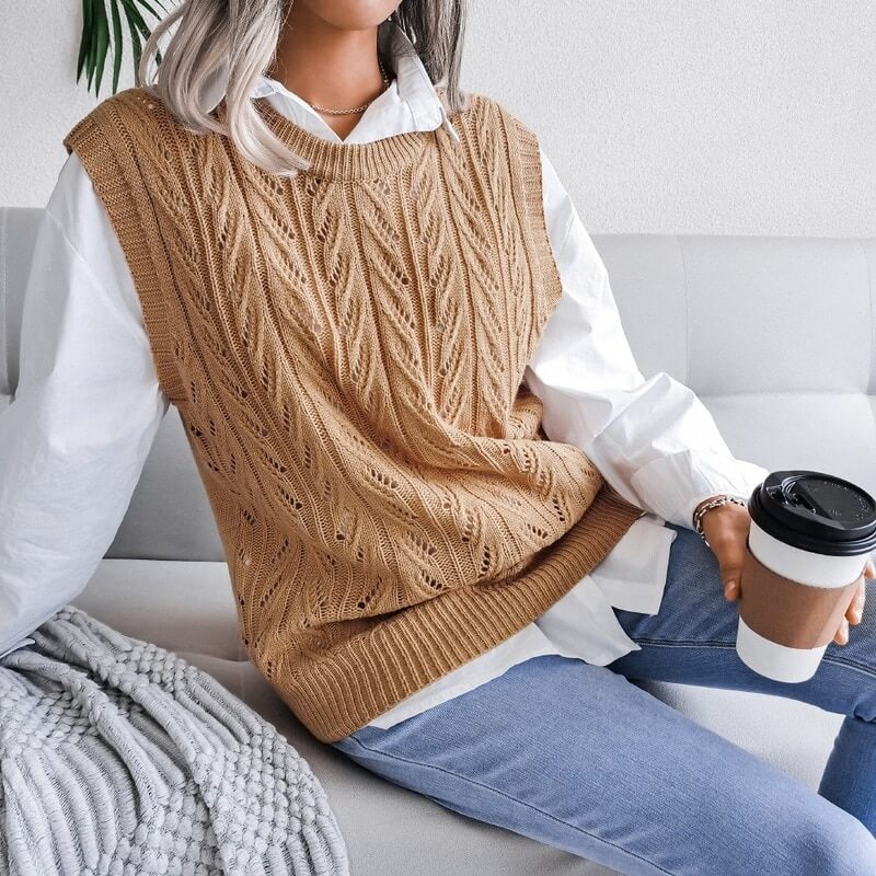 Colete Feminino de Tricot Martine - Vista Ladies