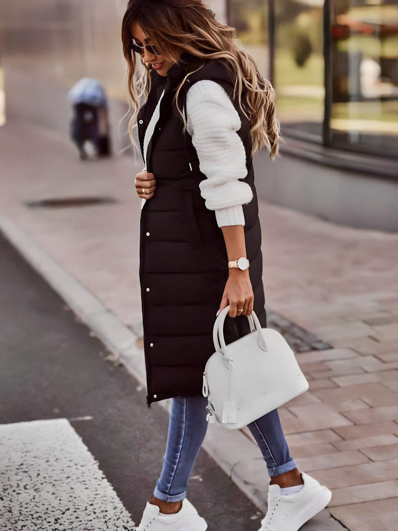 Colete Feminino Puffer Longo Feline - Vista Ladies