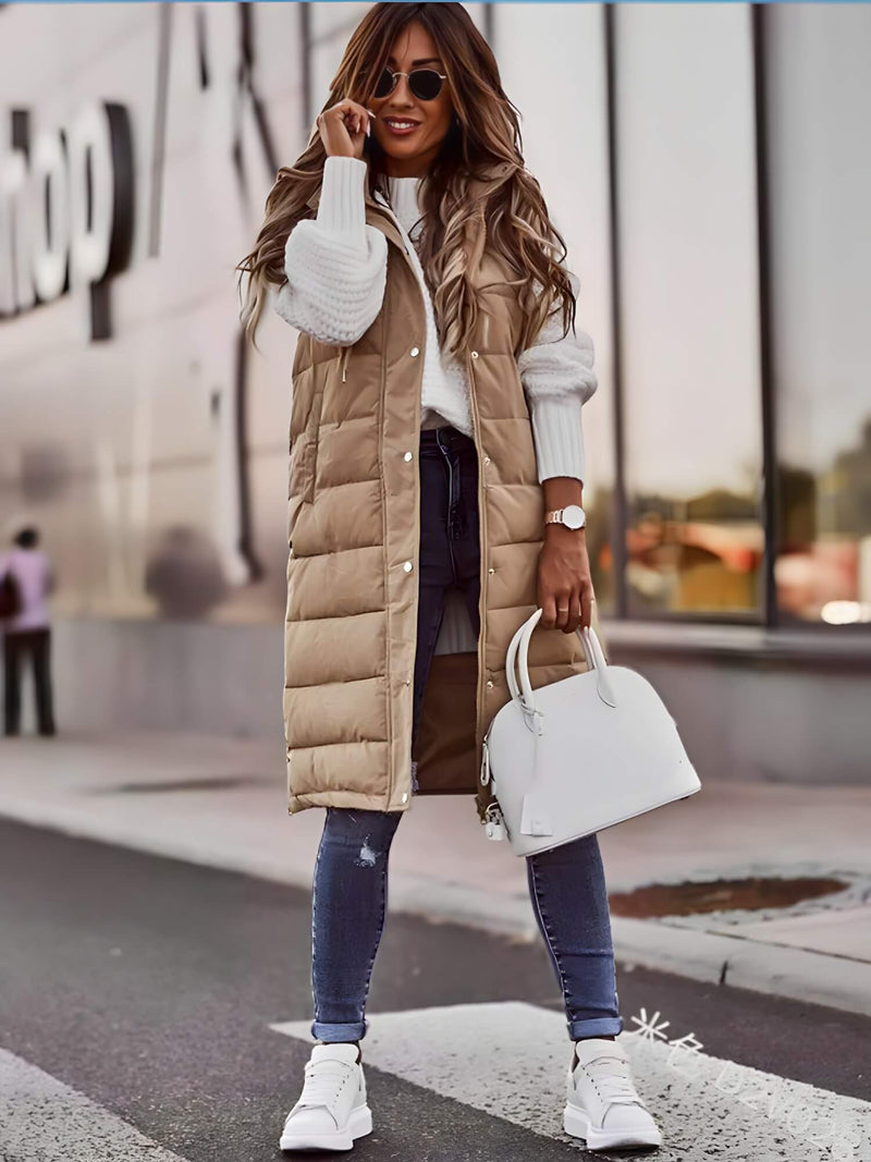 Colete Feminino Puffer Longo Feline - Vista Ladies