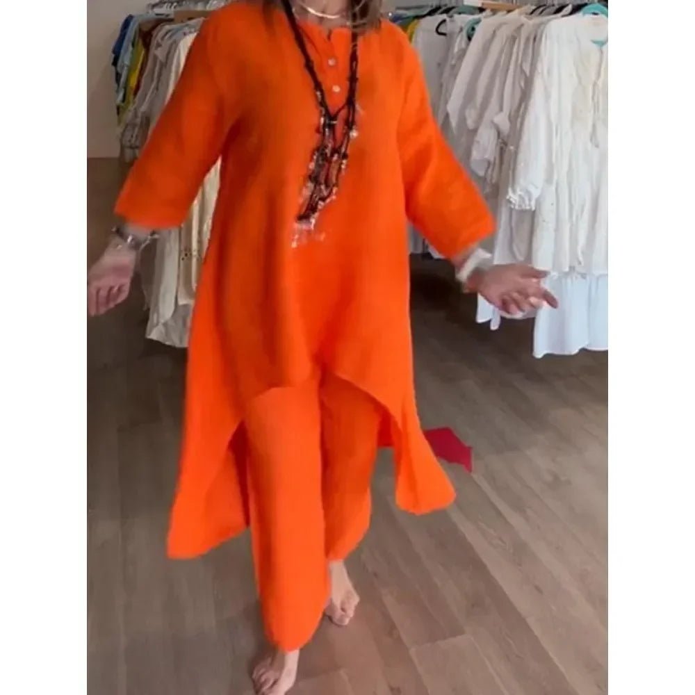 Conjunto Alongado de Linho Français - Ziora