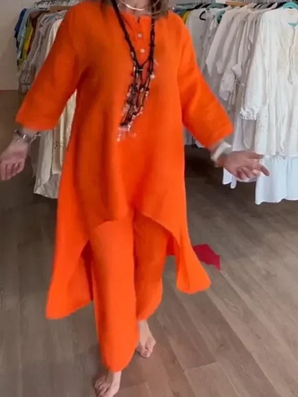 Conjunto Alongado de Linho Français - Ziora