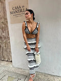 Conjunto de Malha Top e Saia Longa London - Ziora