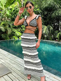 Conjunto de Malha Top e Saia Longa London - Ziora