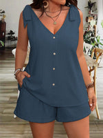 Conjunto Feminino Plus Size Com Alça De Amarrar Livia - Ziora