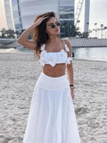 Cropped com flores 3D e costas abertas – Gabriela - Ziora
