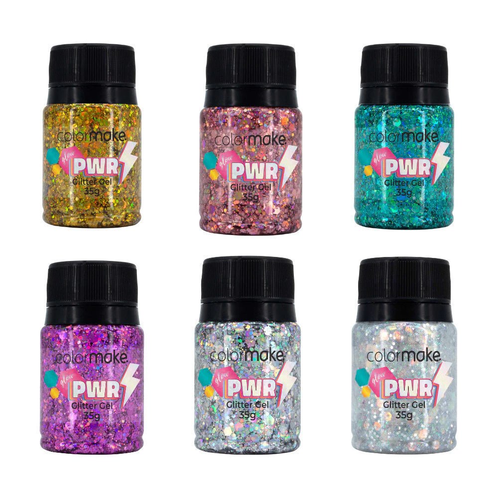 Glitter Gel Corporal Glow Power Colormake 35g Holográfico Alta Fixação - Innovare