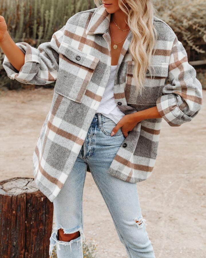 Jaqueta Estilo Camisa Xadrex Westy - Ziora