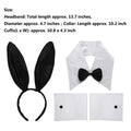 Kit Fantasia Coelho Playboy Adulto com Tiara, Gravata e Punhos para Carnaval e Festas - Innovare