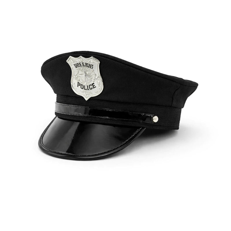 Kit Fantasia Policial Feminina 4 Peças – Saia de Tule Preta, Chapéu, Algemas e Distintivo - Innovare