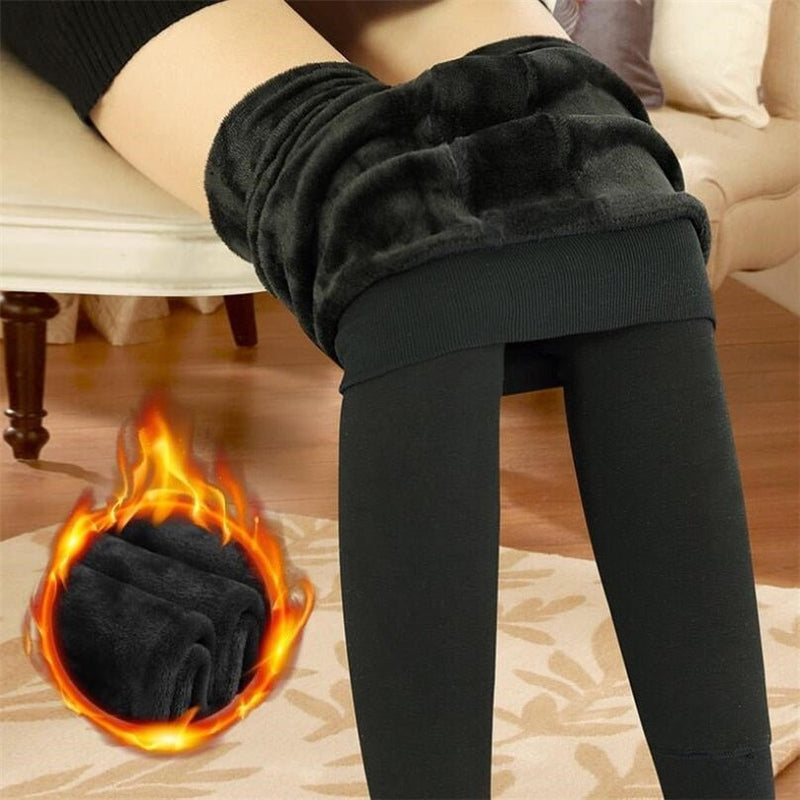 Legging Forrada Com Lã Preta - Vista Ladies