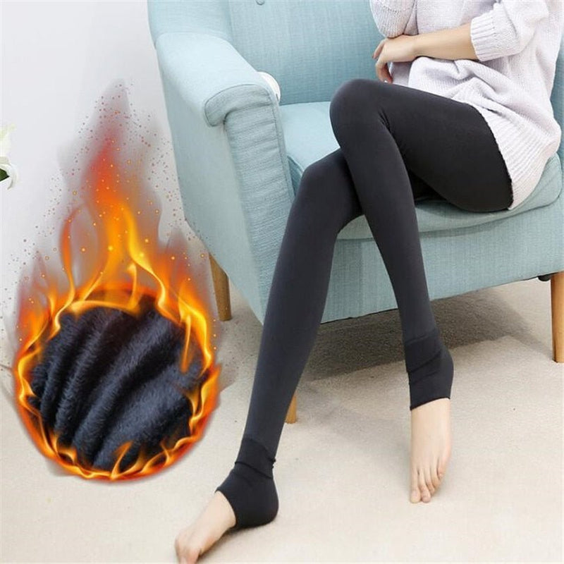 Legging Forrada Com Lã Preta - Vista Ladies