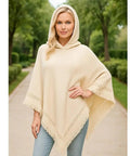 Poncho Feminino Tricot Com Capuz Elegante | Frankfurt - Innovare