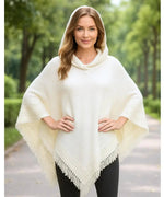 Poncho Feminino Tricot Com Capuz Elegante | Frankfurt - Innovare