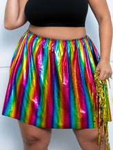 Saia Carnaval Plus Size Metalizada Colorida 46 ao 52 Brilhosa para Bloquinho, Fantasia e Festa - Innovare