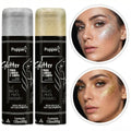Spray de Glitter para Cabelo e Corpo Popper Dourado e Prateado Removível para Carnaval e Festas - Innovare