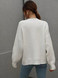 Suéter com Mangas de Tricot Blanc - Vista Ladies
