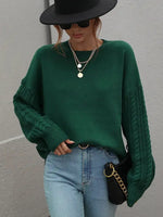 Suéter com Mangas de Tricot Blanc - Vista Ladies