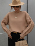 Suéter com Mangas de Tricot Blanc - Vista Ladies