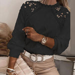 Suéter Detalhes em Renda Clover - Vista Ladies