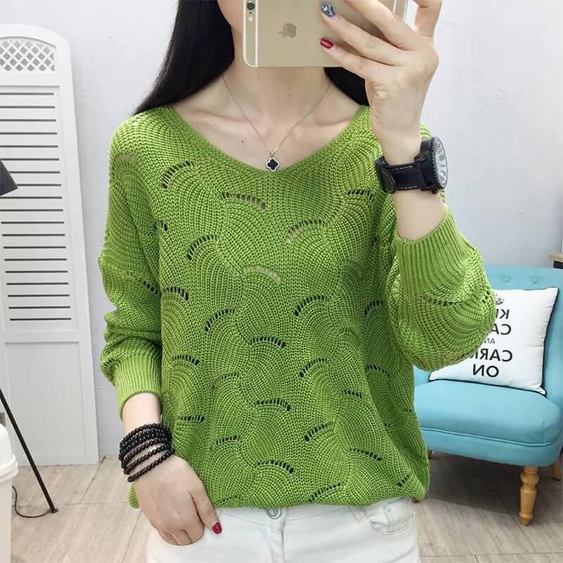 Suéter Feminino Casual de Tricot Petalita - Vista Ladies