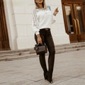 Suéter Feminino Casual Detalhes em Renda Olivina - Vista Ladies