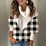 Suéter Feminino Casual Gola Alta Purpurite - Vista Ladies