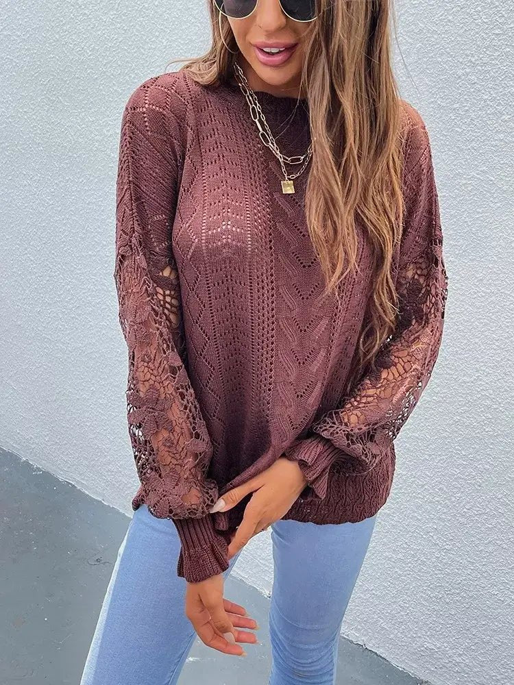 Suéter Feminino Casual Nacar - Vista Ladies