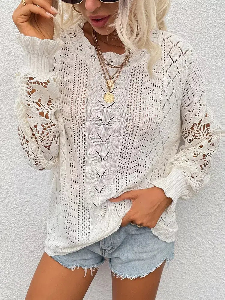 Suéter Feminino Casual Nacar - Vista Ladies