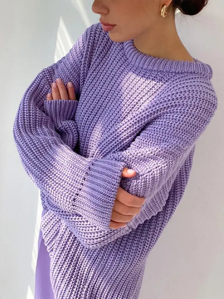 Suéter Feminino de Tricot Oversized Rodoalita - Vista Ladies