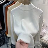 Sweater Peluciada Térmica Gola Média - Vista Ladies