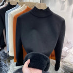 Sweater Peluciada Térmica Gola Média - Vista Ladies