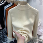 Sweater Peluciada Térmica Gola Média - Vista Ladies