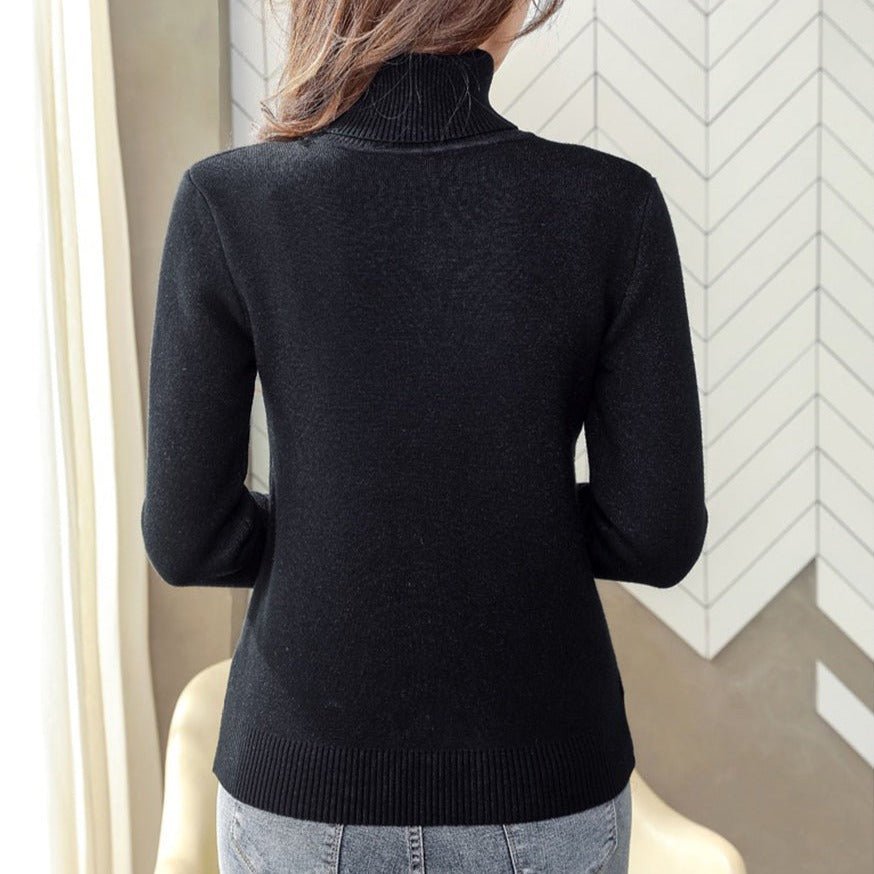 Sweater Peluciado Térmica Gola Alta - Vista Ladies