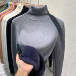 Sweater Peluciado Térmica Gola Alta - Vista Ladies
