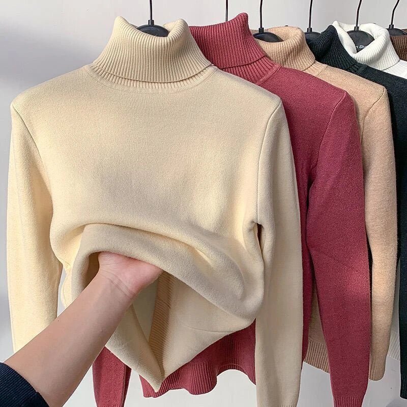 Sweater Peluciado Térmica Gola Alta - Vista Ladies