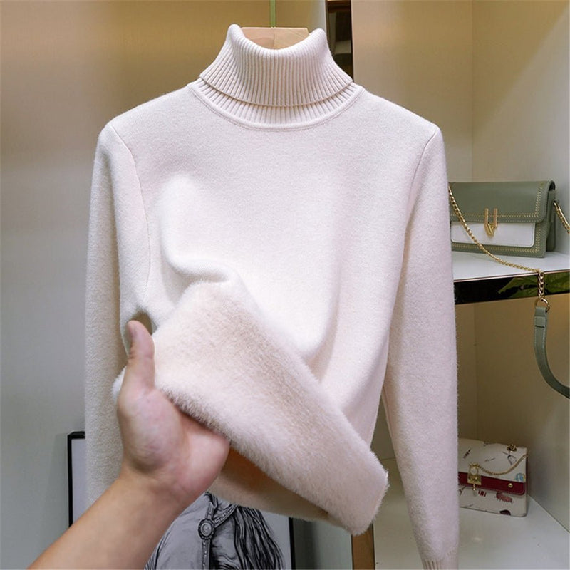 Sweater Peluciado Térmica Gola Alta - Vista Ladies