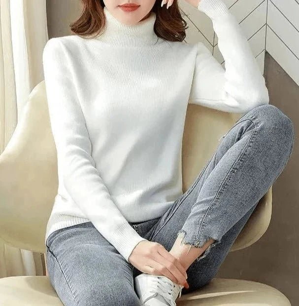 Sweater Peluciado Térmica Gola Alta - Vista Ladies