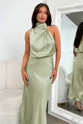 Vestido Gola Alta Detalhada Larozzi - Ziora