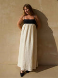 Vestido Long Off - White e Preto Barcelona - Ziora