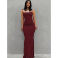 Vestido Longo de Alça Colado Caimento Cherry Sexy - Innovare